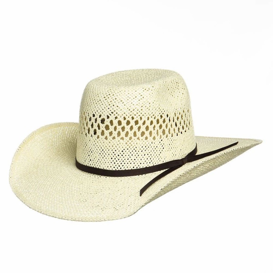 Hats * | Mf Western Products Kids Twister Vented Cattlemans Crease Straw Hat