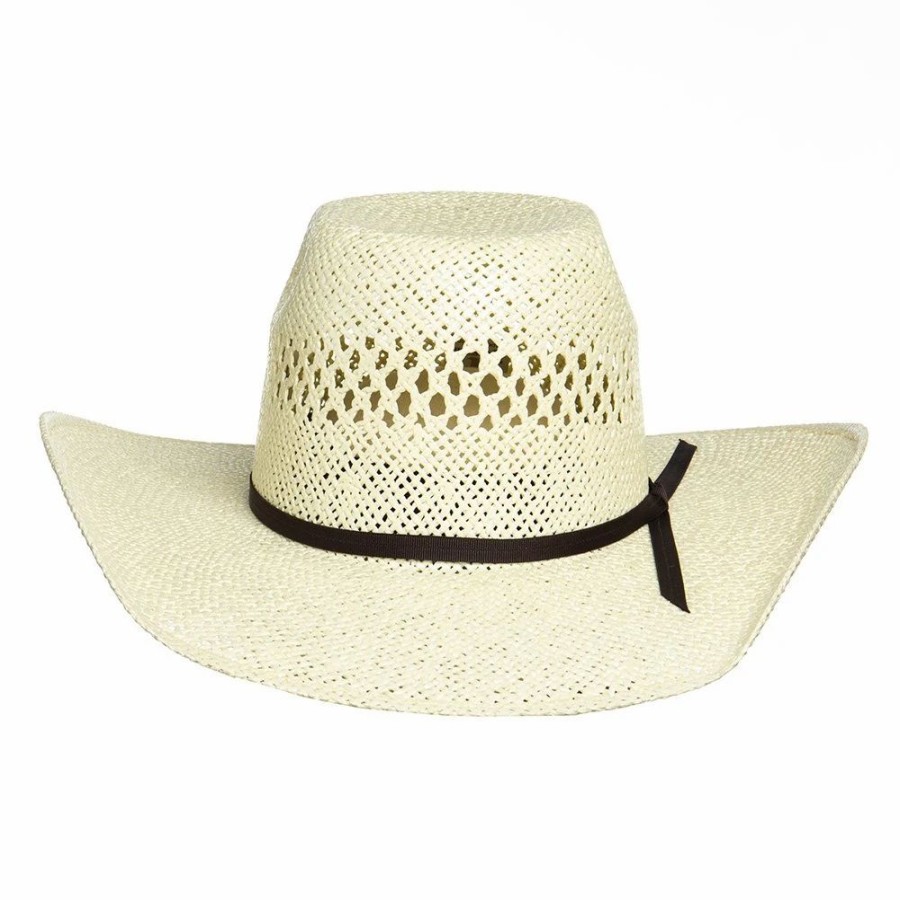 Hats * | Mf Western Products Kids Twister Vented Cattlemans Crease Straw Hat