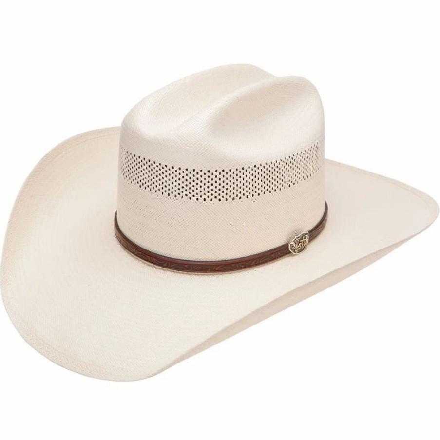 Hats * | Resistol 10X Cross Tie Stran Smith Straw Cowboy Hat