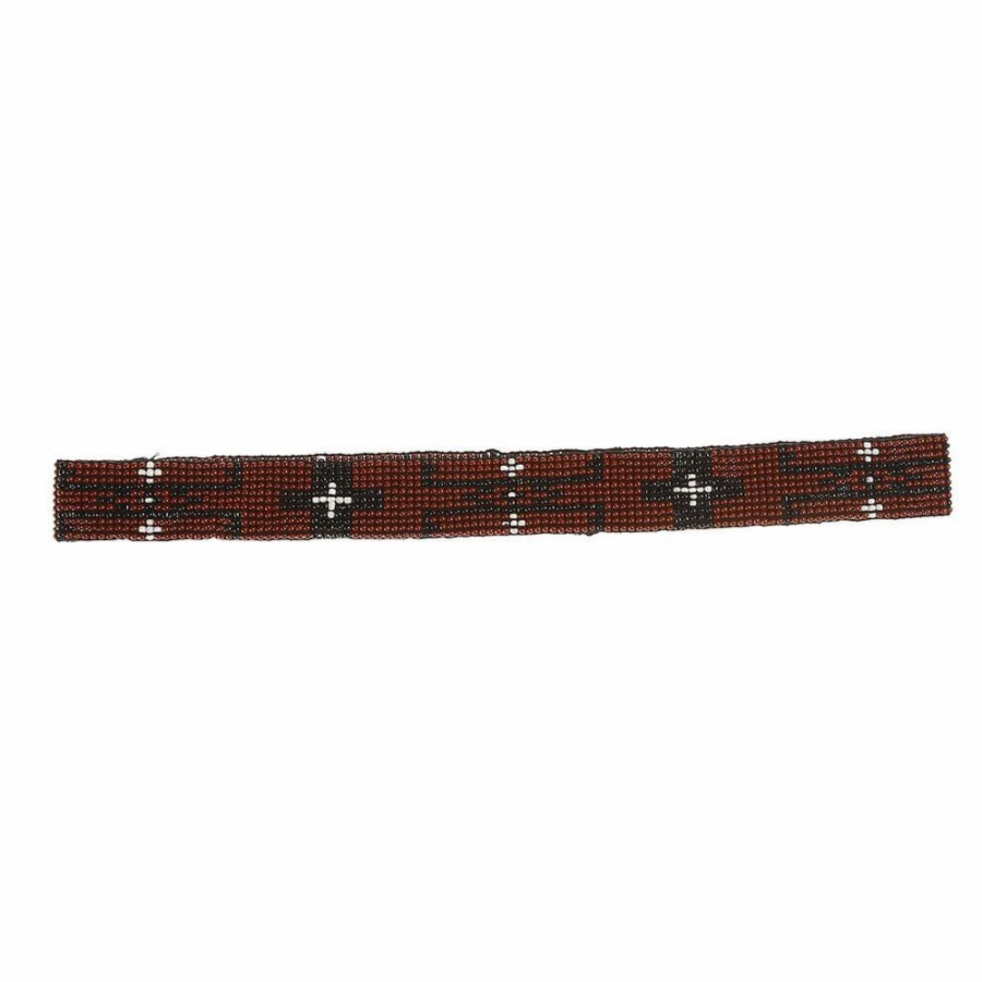 Hats * | Austin Accent, Inc. Austin Accent Inc. 7/8In. Beaded Stretch Cross Red/Black Hat Band