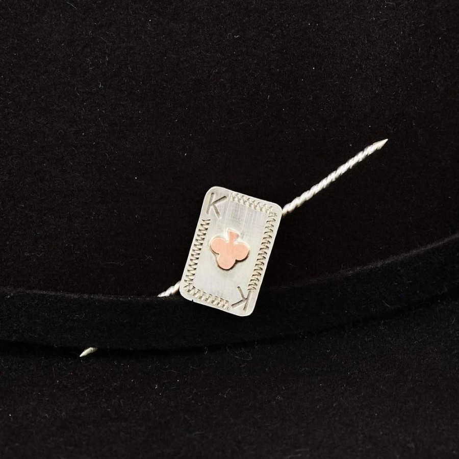 Hats * | T5 Silver King Playing Card Double Ended Toothpick And Hat Accessory