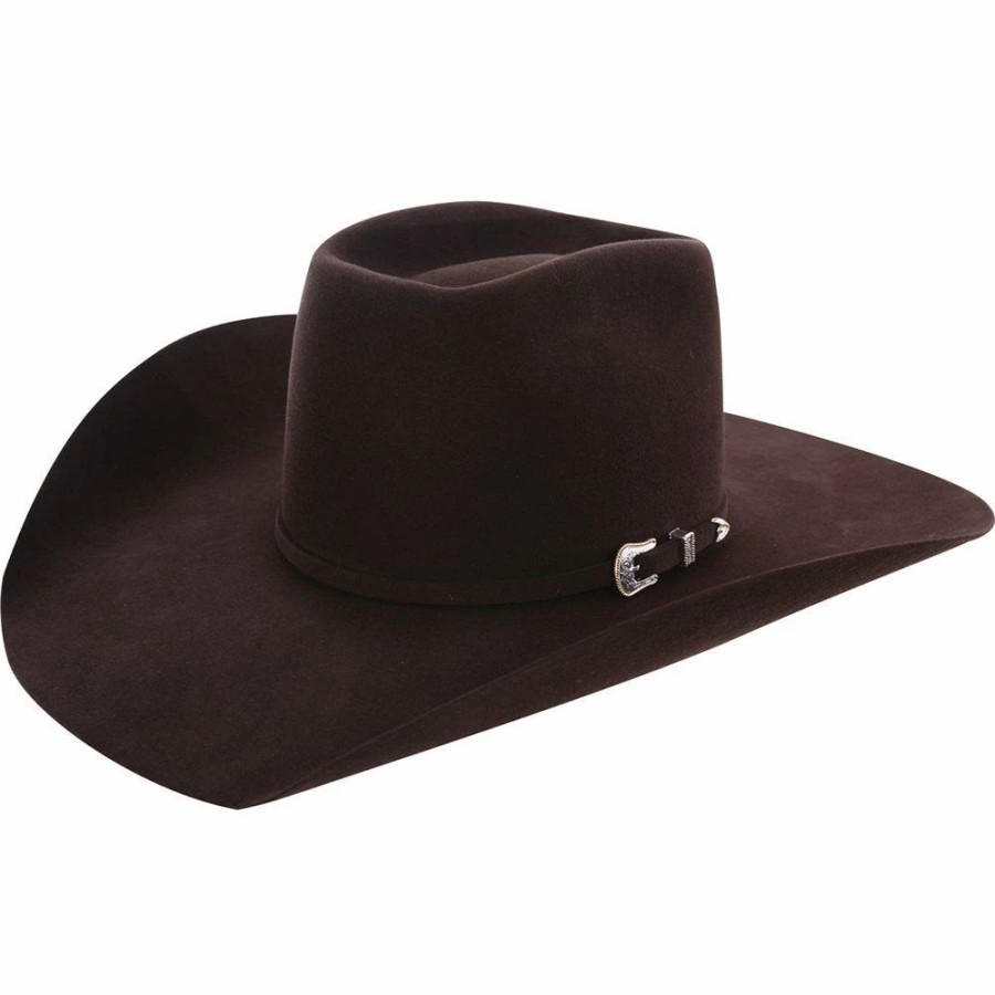 Hats * | American Hats 10X Chocolate 4 /2In. Brim Open Crown Felt Cowboy Hat