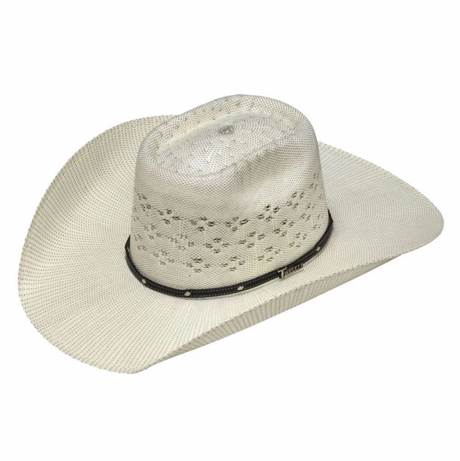 Hats * | Mf Western Products Twister Bangora Ivory And Grey 4 1/4In. Brim Cowboy Hat