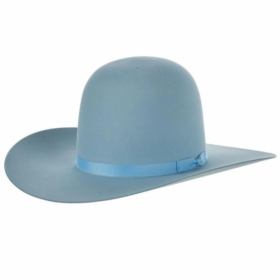 Hats * | Rodeo King 7X Powder Blue 4 Inch Brim Open Crown Felt Hat