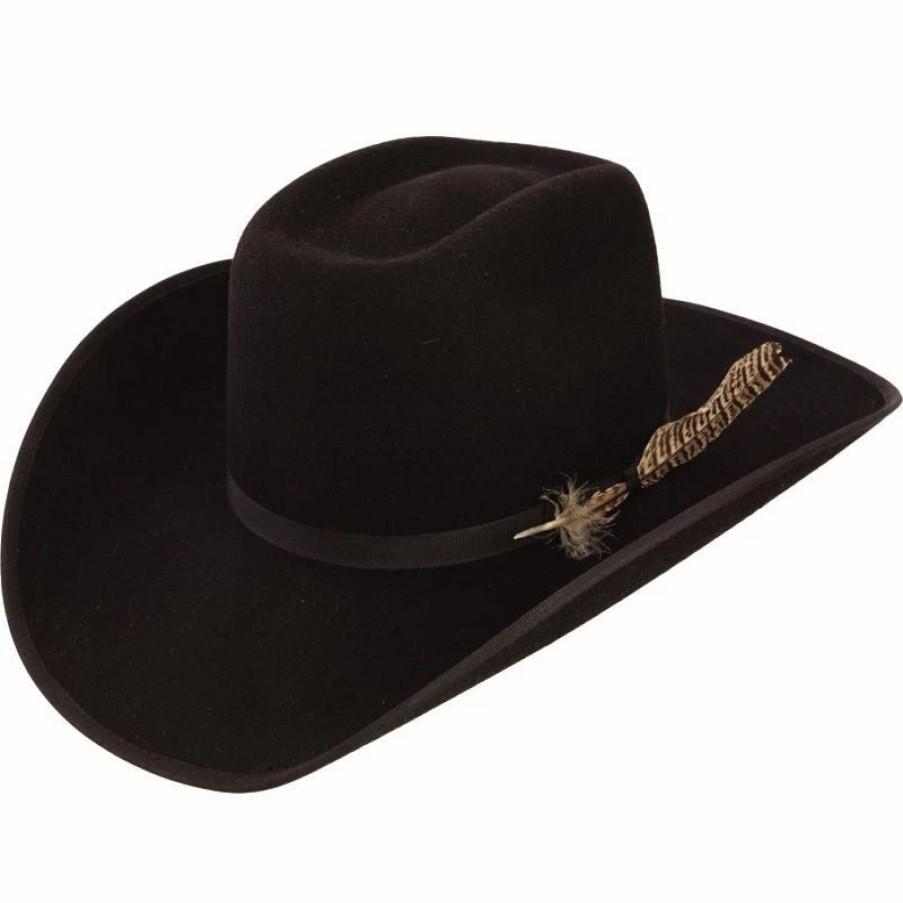 Hats * | Resistol Youth Holt Jr. B Black Felt Cowboy Hat