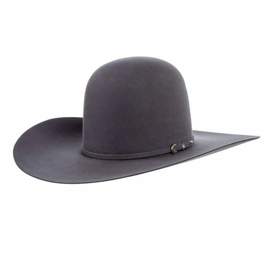 Hats * | Rodeo King 10X Slate 4 1/2In. Self Band Open Crown Felt Cowboy Hat