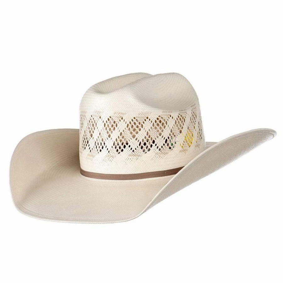 Hats * | American Hats Two Tone Rancher Crease Drilex 4 1/4In. Straw Cowboy Hat