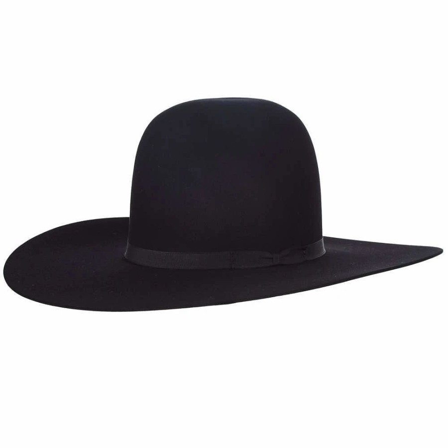 Hats * | Rodeo King 7X 4 /2In Brim Open Crown Felt Cowboy Hat Black