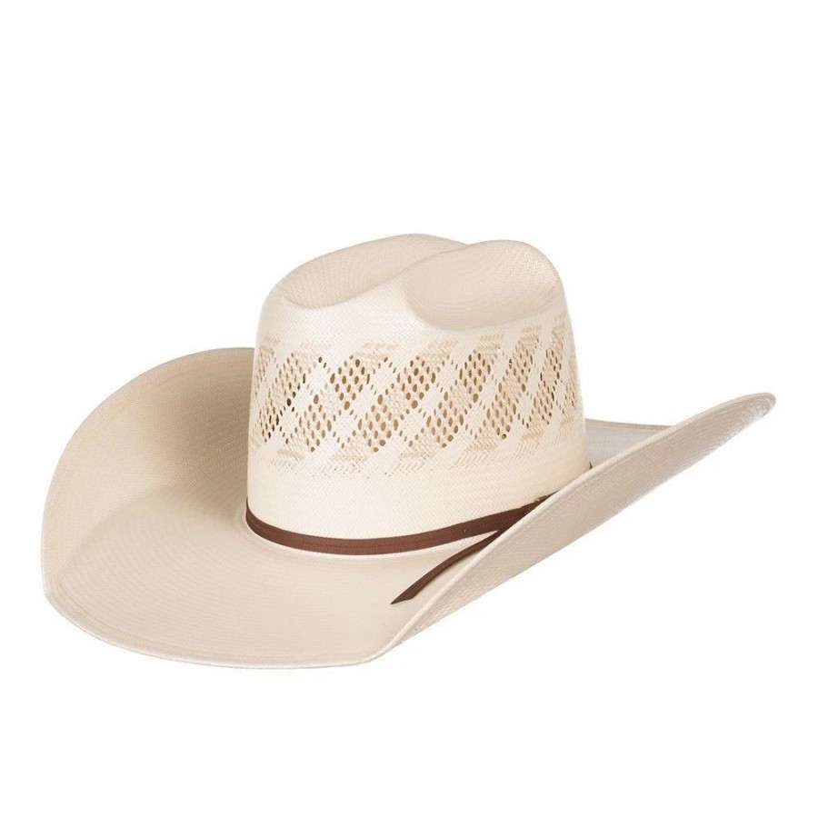 Hats * | American Hats Wide Vent Ivory Tan 4 1/4In. Brim Open Crown