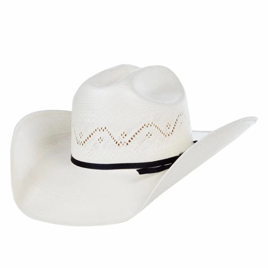 Hats * | American Hats Ahc 7420 2 Cord Black Band 4 1/4In. Brim Straw Cowboy Hat