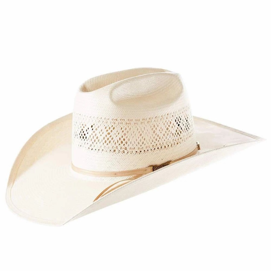 Hats * | American Hats Ahc Jc4200 2 Cord Champagne Band 4 1/4In. Brim Open Crown Straw Cowboy Hat