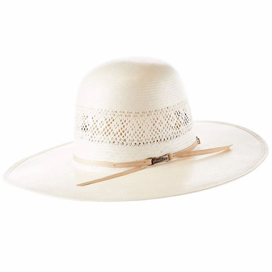 Hats * | American Hats Ahc Jc4200 2 Cord Champagne Band 4 1/4In. Brim Open Crown Straw Cowboy Hat