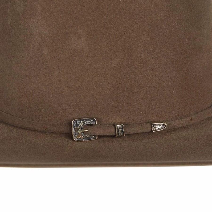 Hats * | American Hats Ahc Pecan 100X Self Band 4 1/4In. Brim Felt Cowboy Hat