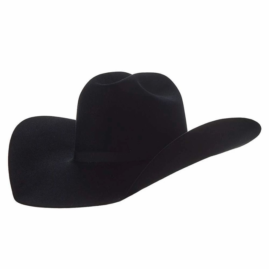 Hats * | Resistol 7X Showdown Black 5In Brim Felt Cowboy Hat