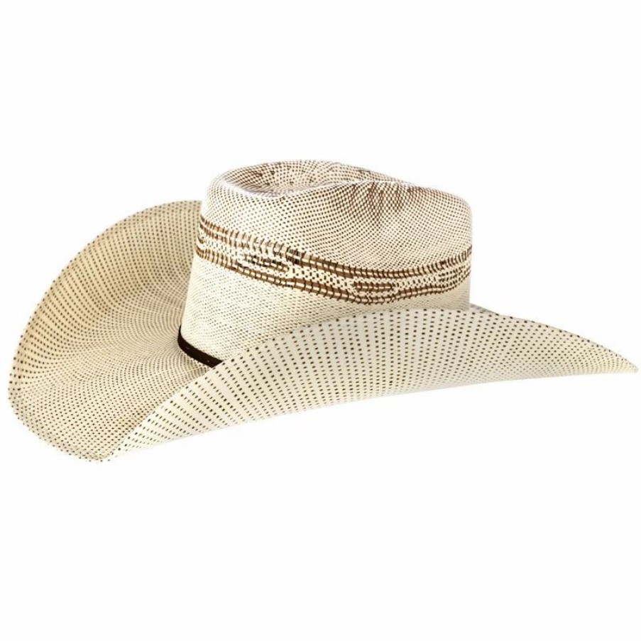 Hats * | Mf Western Products Twister Brown Bangora Straw Cowboy Hat