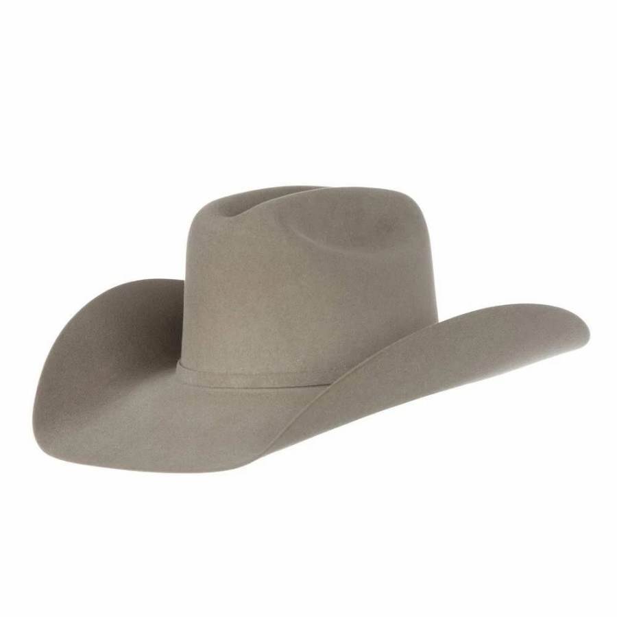 Hats * | Resistol Resistol Ustrc 6X Stone 4 1/4In. Brim Open Crown Felt Cowboy Hat