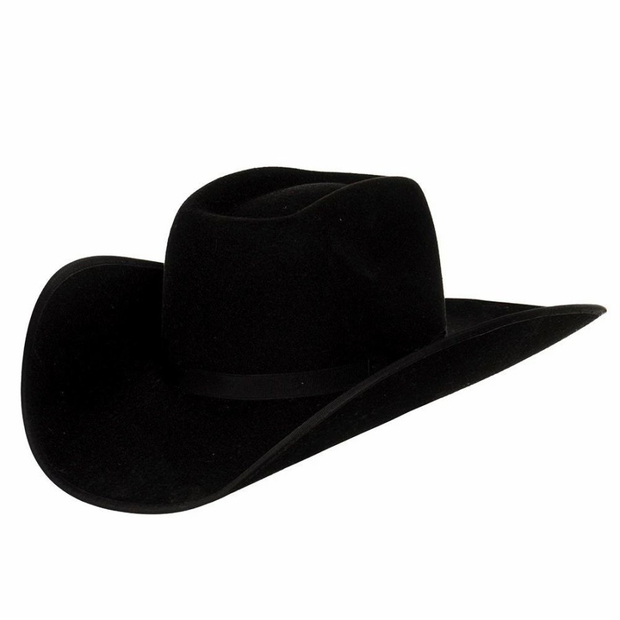 Hats * | Resistol Resistol 4X Tuff Hedeman Holt B Black Felt Cowboy Hat