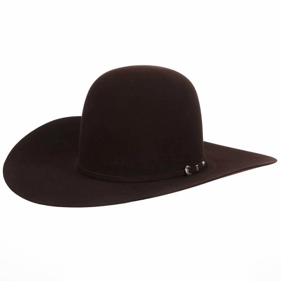 Hats * | Rodeo King 10X Black Cherry 4 1/2In. Brim Self Band Open Crown Felt Cowboy Hat