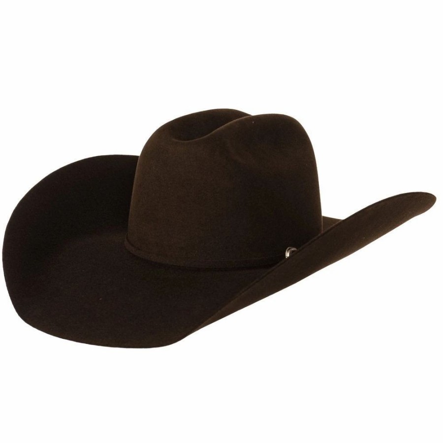 Hats * | Rodeo King 7X Chocolate 5In. Brim Open Crown Self Band Felt Hat