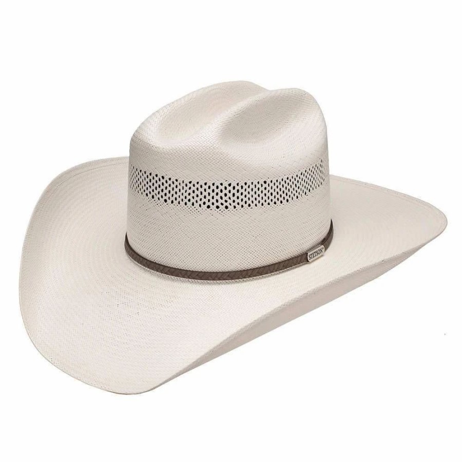 Hats * | Stetson Hats 10X Plait 4 1/4In. Brim Straw Cowboy Hat