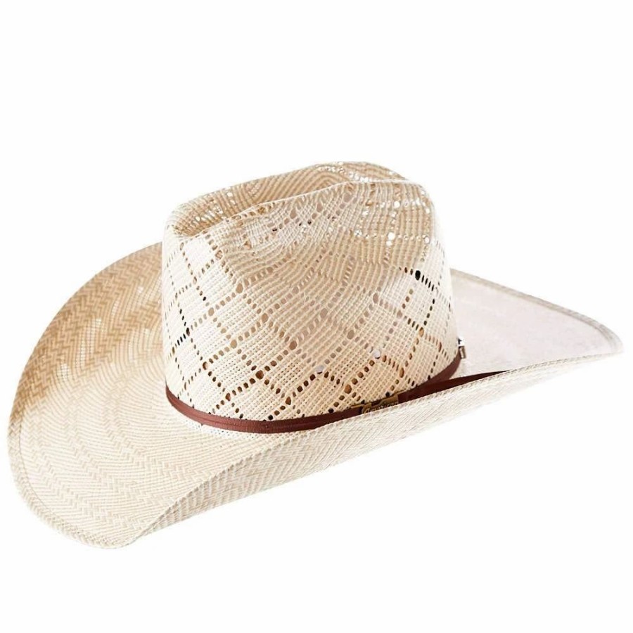 Hats * | American Hats Ahc 5050 Rancher Drilex 4 1/4In. Brim 2 Cord Chocolate Band Straw Cowboy Hat