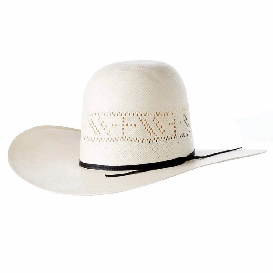 Hats * | Rodeo King Ivory Cross Open Crown 4 1/2In. Brim Straw Cowboy Hat