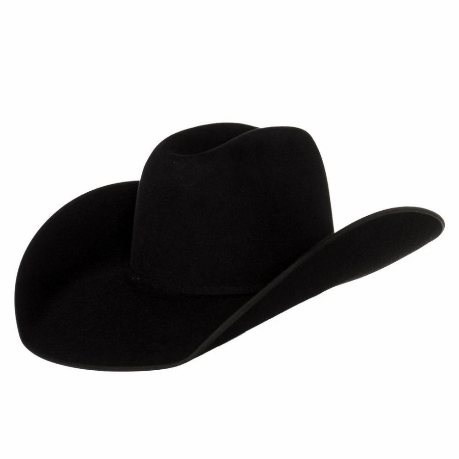 Hats * | Rodeo King 7X Black Felt With Black Bound Edge 4 1/2In. Brim Open Crown