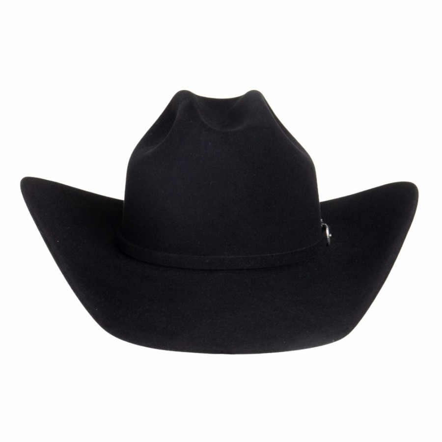 Hats * | American Hats 7X Black Rancher Crease 4 1/4In. Brim Felt Cowboy Hat