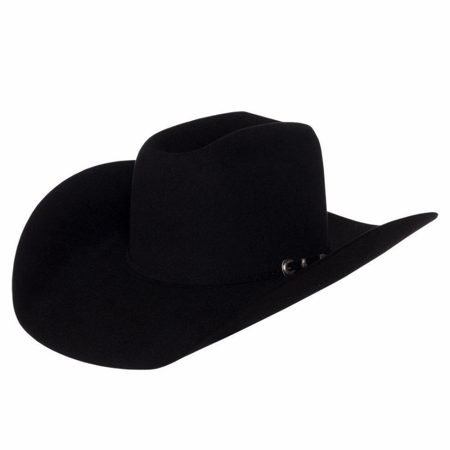 Hats * | Rodeo King Black 5X Self Band 4 1/4In. Brim Open Crown Felt Cowboy Hat