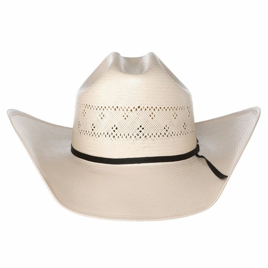 Hats * | American Hats American Hat Co Fancy Vent Ivory Rancher Crease Straw Cowboy Hat