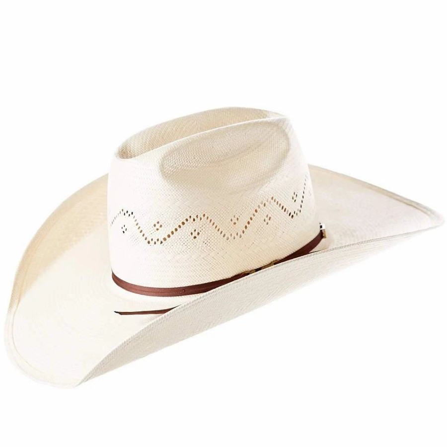 Hats * | American Hats Ahc 7420 2 Cord Chocolate Band 4 1/2In. Brim Open Crown Straw Cowboy Hat