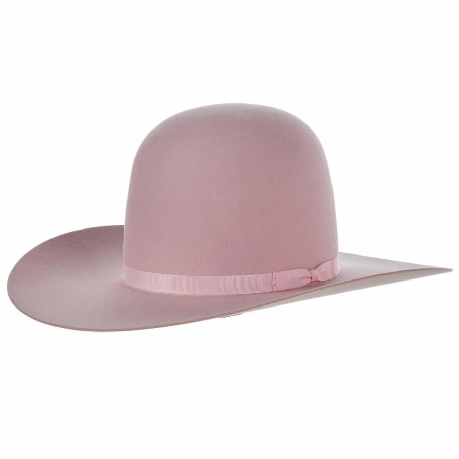 Hats * | Rodeo King 7X Powder Pink 4 Inch Brim Open Crown Felt Hat