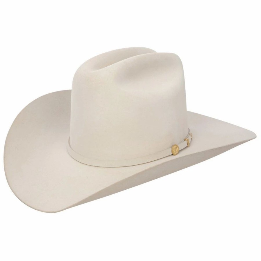 Hats * | Stetson Hats El Presidente 100X 4In. Brim Silverbelly Felt Cowboy Hat