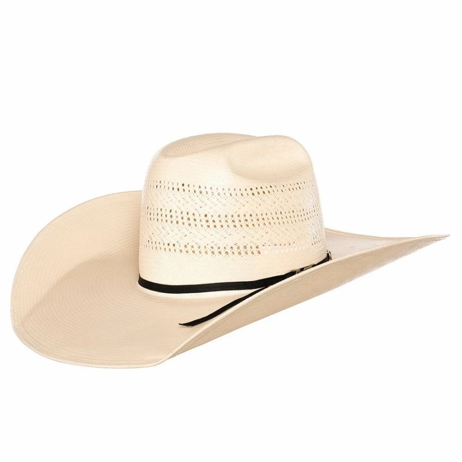 Hats * | American Hats Triple Fancy Vented Ivory 5In. Brim Straw Hat