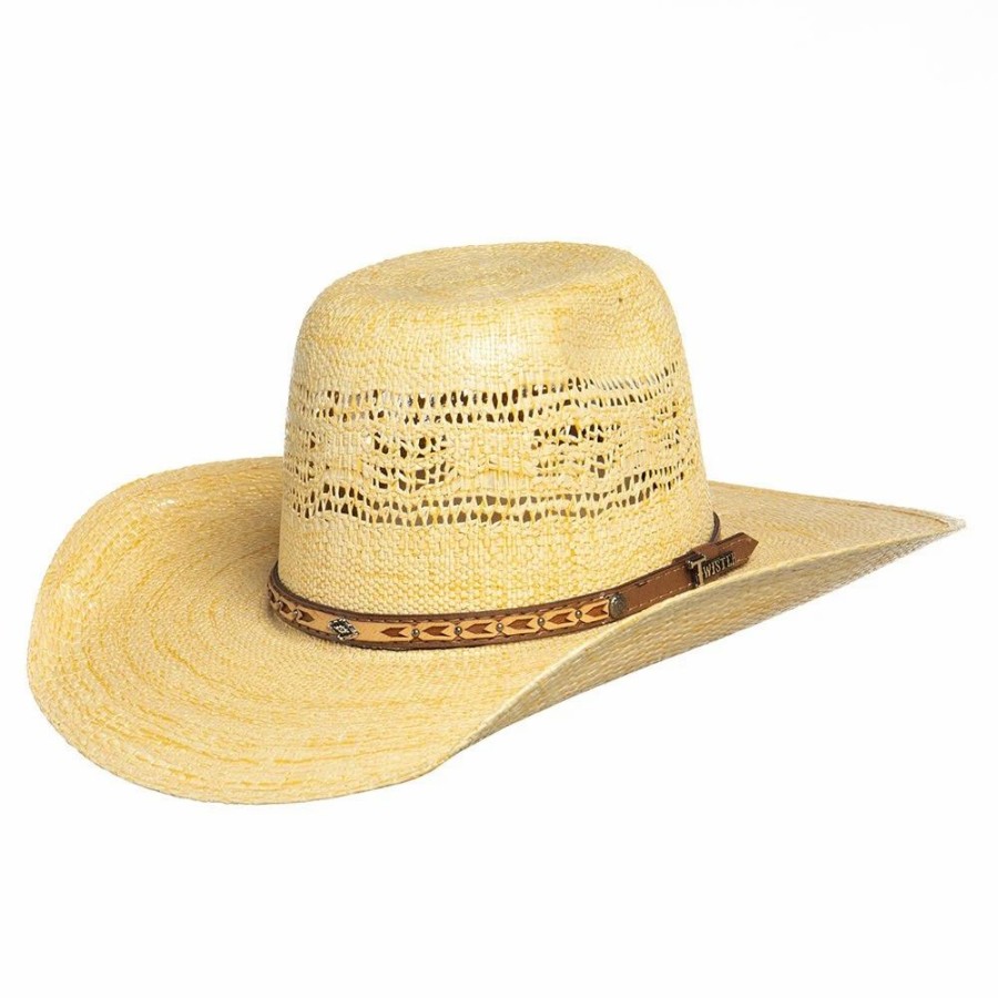 Hats * | Mf Western Products Youth Twister Toast Bangora Cool Hand Luke Precreased Straw Hat