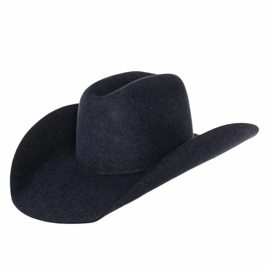 Hats * | Rodeo King 7X Denim 4 1/2In. Brim Open Crown Self Band Felt Cowboy Hat