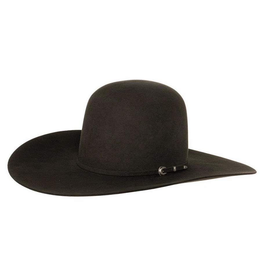 Hats * | Rodeo King 7X Charcoal 5In. Brim Open Crown Felt Cowboy Hat