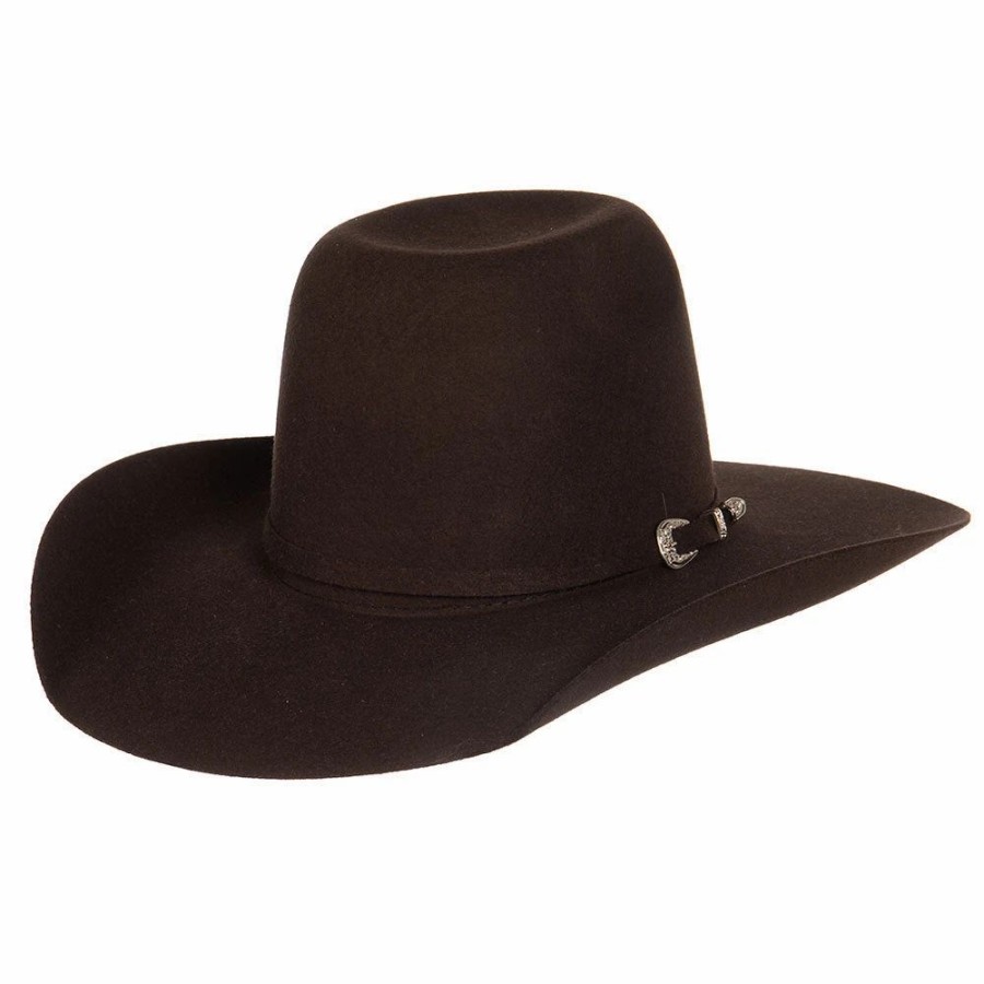 Hats * | Resistol Youth Chocolate Pay Window Jr Felt Cowboy Hat