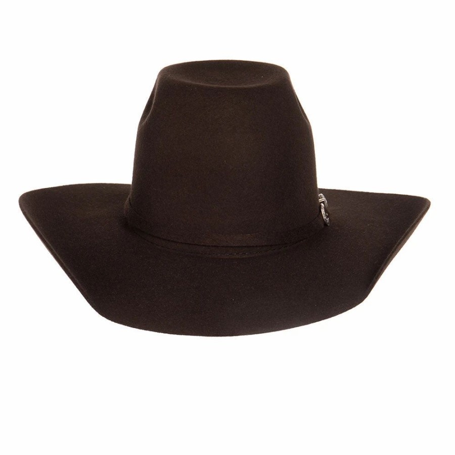 Hats * | Resistol Youth Chocolate Pay Window Jr Felt Cowboy Hat