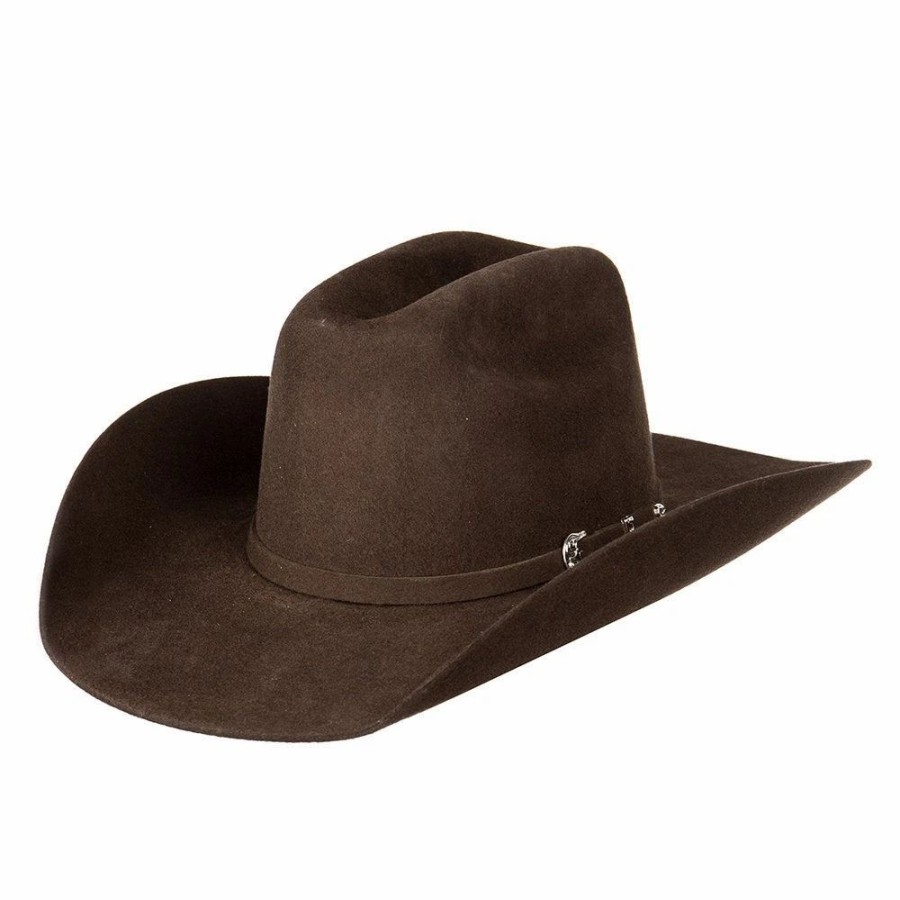 Hats * | Mf Western Products Youth M+F Chocolate 3 3/4In. Brim Cattlemans Felt Hat