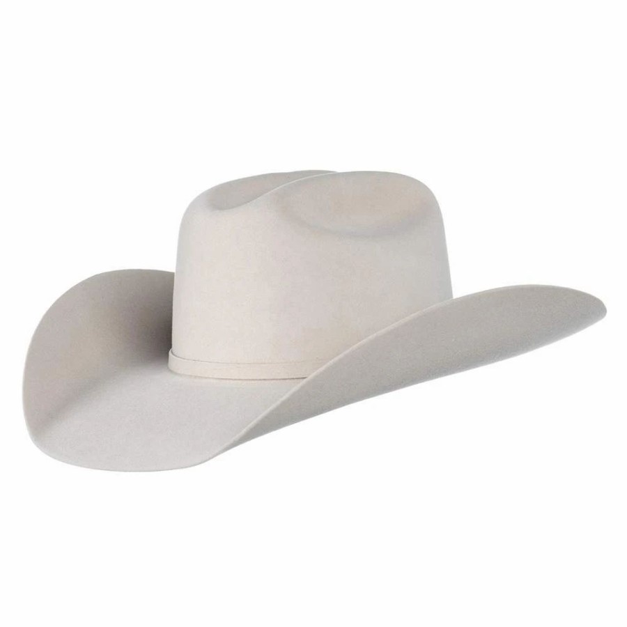 Hats * | Mf Western Products Ariat Bone 10X 4 1/4In. Brim Cattlemans Crease Felt Cowboy Hat