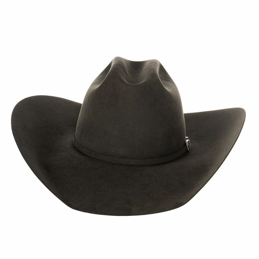 Hats * | Rodeo King 60X Charcoal Open Crown 4 1/2In. Brim Self Band Felt Cowboy Hat