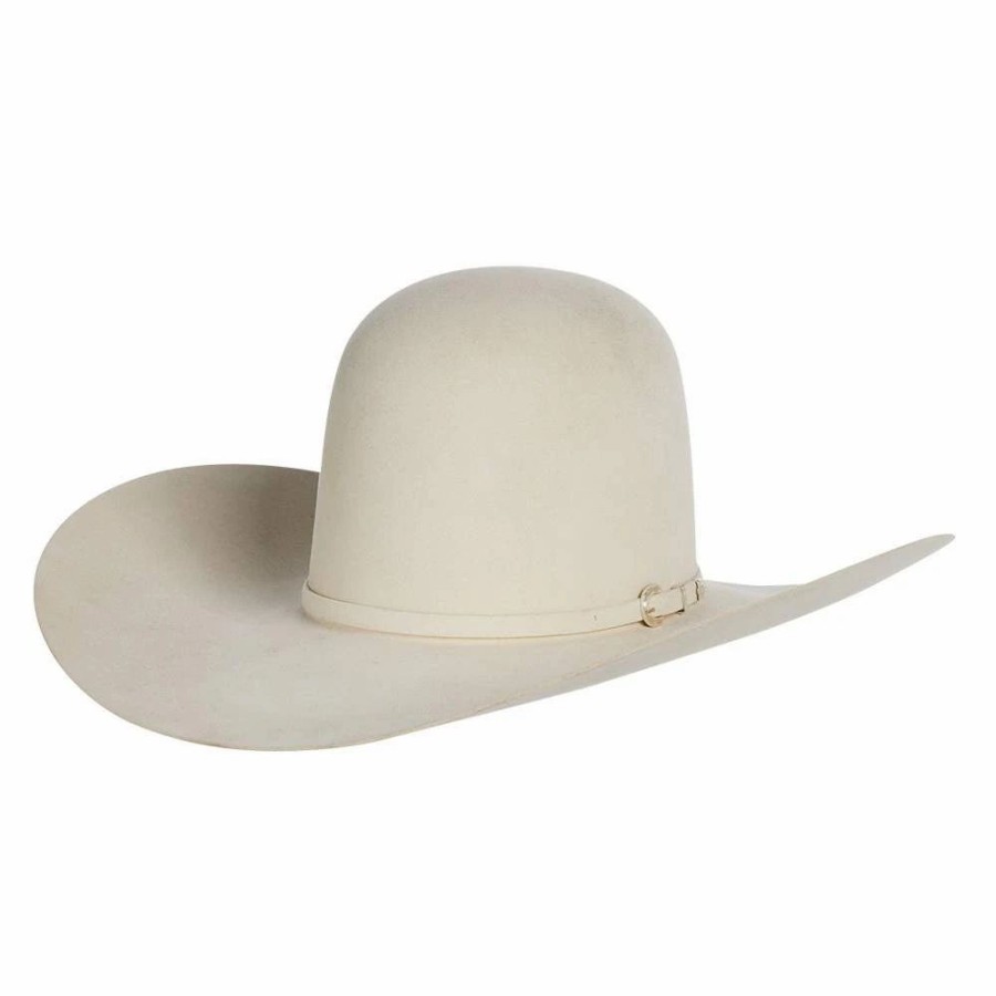 Hats * | American Hats 40X Bone Self Band 5In. Brim Open Crown Felt Cowboy Hat