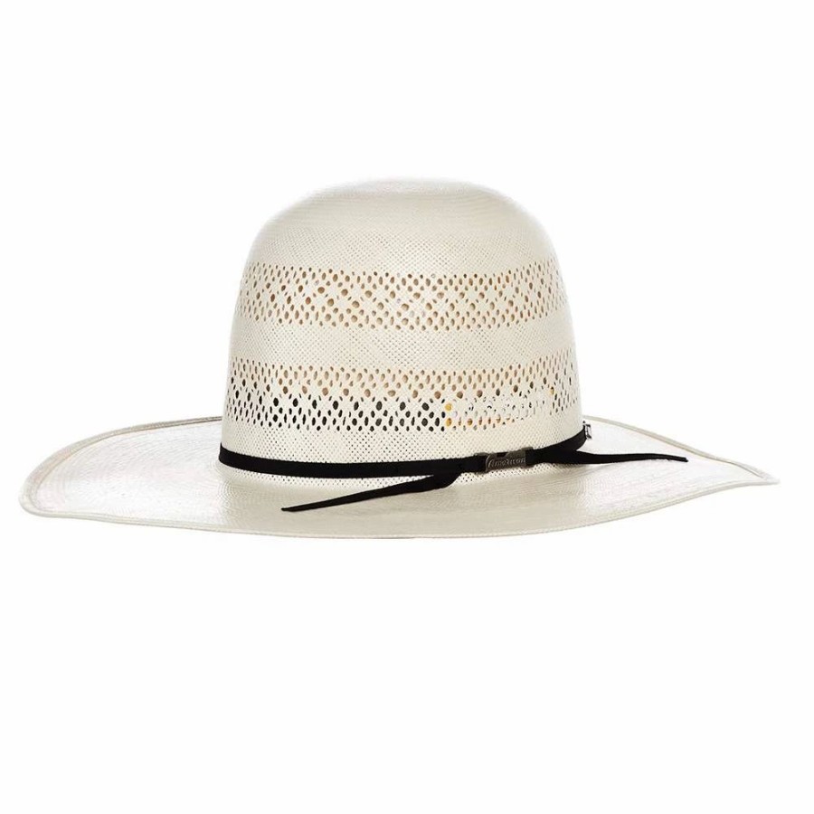 Hats * | American Hats Ahc 6700 Fancy Vent Ivory 4 1/4In. Brim Open Crown