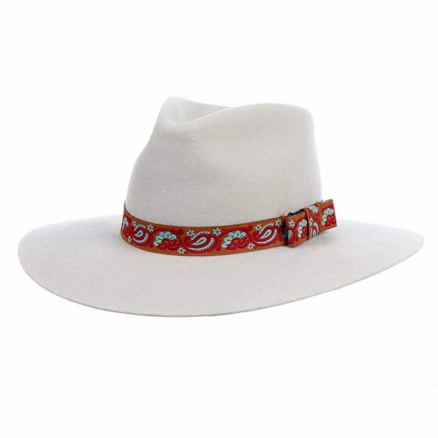 Hats * | Mf Western Products M&F Girls Pinch Front Silver Belly Fashion Hat 3 1/2` Brim