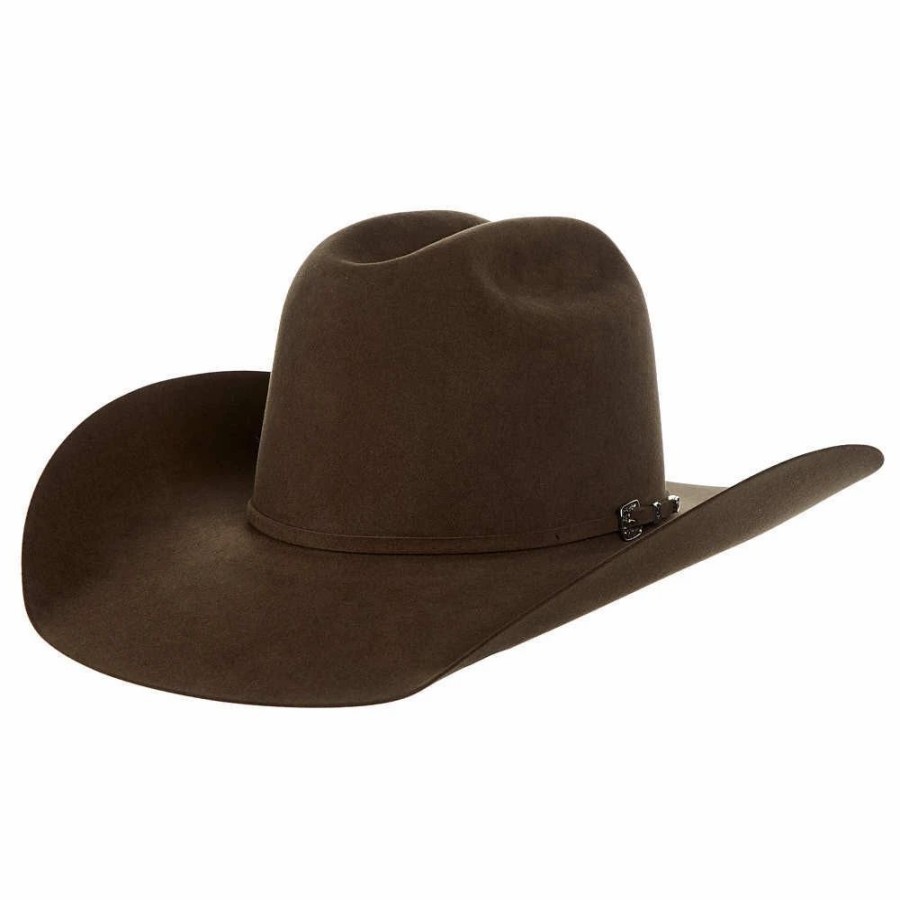 Hats * | American Hats Ahc Pecan 100X Self Band 4 1/4In. Brim Felt Cowboy Hat