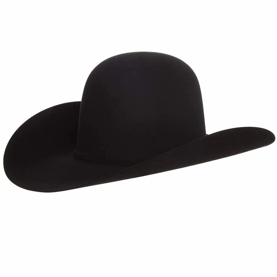 Hats * | American Hats Ahc 100X Black Self Band 4 1/4In. Brim Open Crown Felt Cowboy Hat