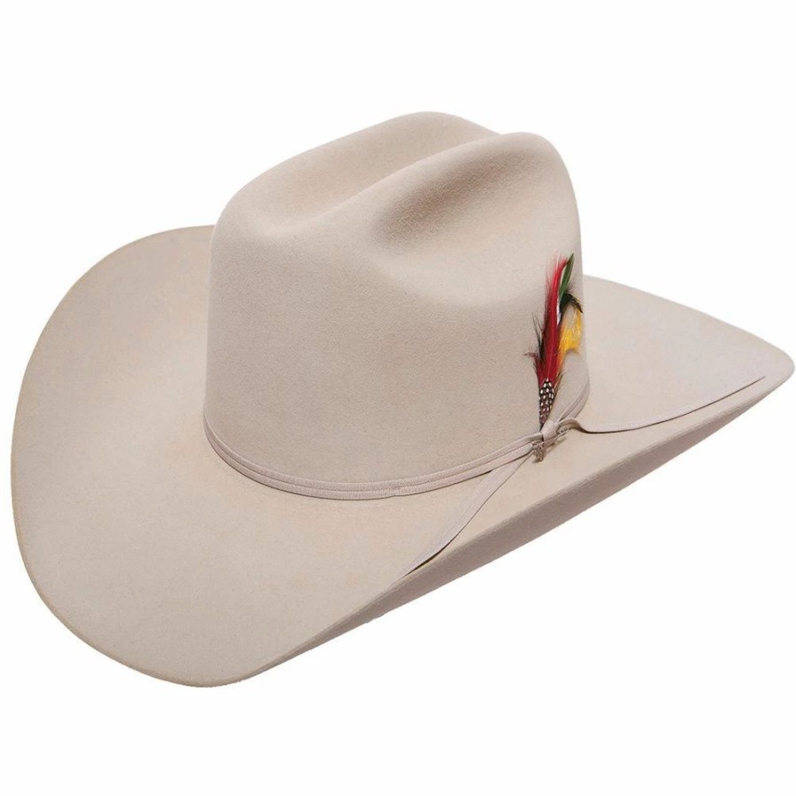 Hats * | Stetson Hats 6X Silverbelly Roper 4In. Brim 2 Cord Silverbelly Band Felt Cowboy Hat