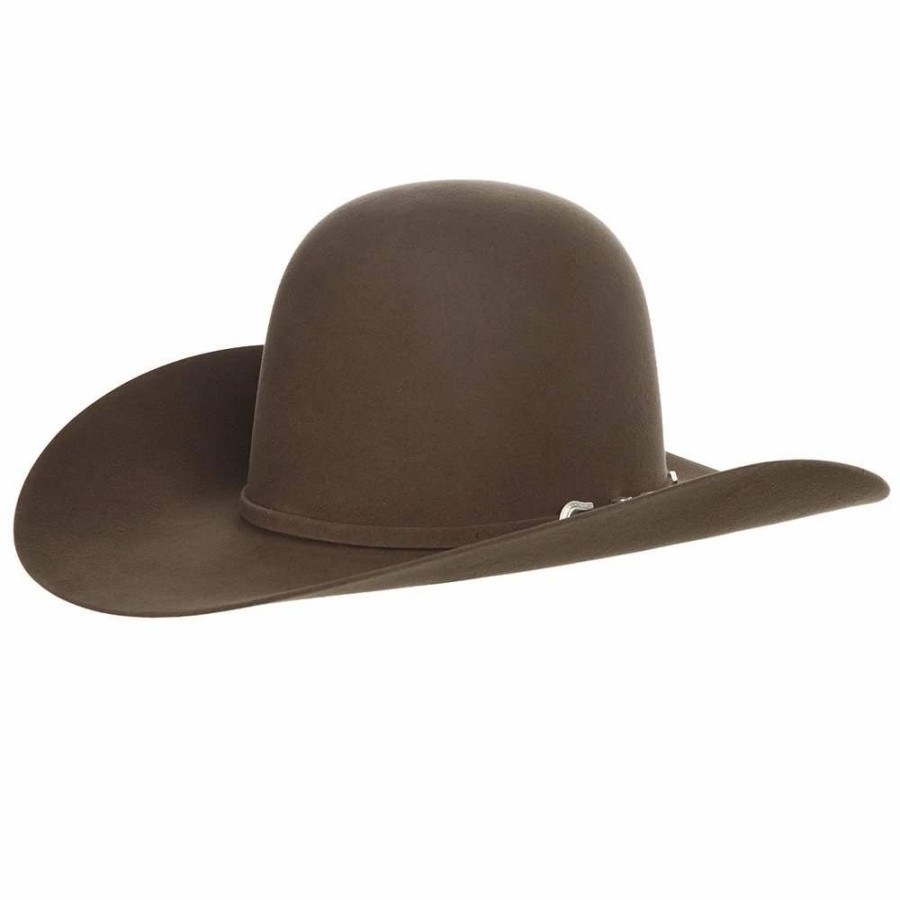 Hats * | American Hats Ahc 7X Pecan Self Band 4 1/4In. Brim Round Oval Open Crown Cowboy Hat