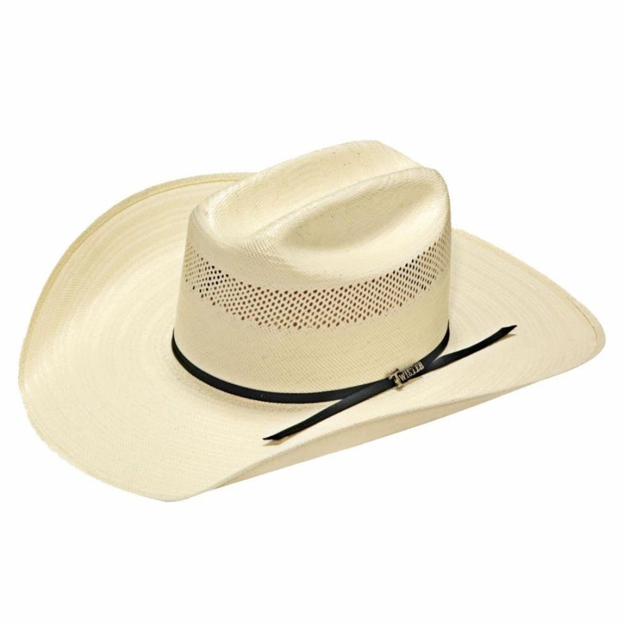 Hats * | Mf Western Products Nrs 20X Single Row Vent Ivory Shantung 4 1/4 Inch Brim Precreased Straw Cowboy Hat